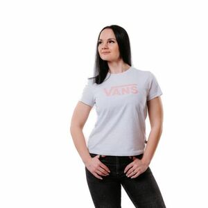 Női rövid ujjú póló VANS WM DROP V SS CREW-B WHITE HEATHER kép