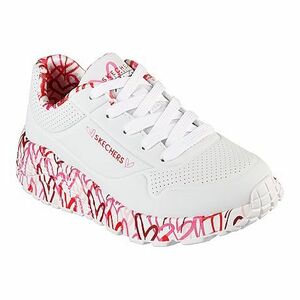 Lány szabadidőcipő SKECHERS Uno Lite Lovely Luv K white red kép