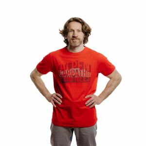 Férfi rövid ujjú túrázó póló EVERETT Tee ALKAPY red kép
