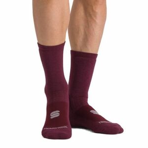 Kerékpáros zoknik SPORTFUL Merino wool 18 socks, red wine black kép