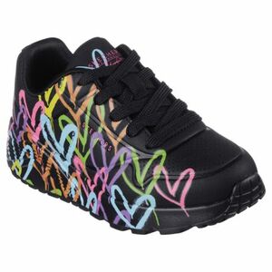Lány szabadidőcipő SKECHERS Uno Lite X JGoldCrown Lace Up K black multi kép
