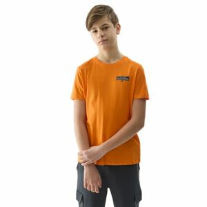 Fiú túrázó póló rövid ujjú 4F JUNIOR TSHIRT-4FJWSS24TTSHM1131-70S-ORANGE kép