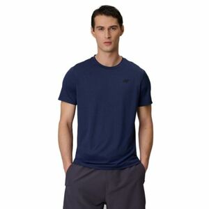 Férfi rövid ujjú edzőpóló 4F TSHIRT FNK M2140-31M-NAVY MELANGE kép