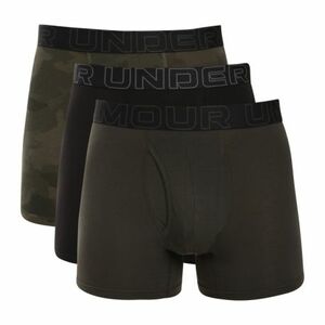 Férfi boxeralsók UNDER ARMOUR 3 PACK-UA PERFORMANCE COTTON - PRINT 6 inch-GRN kép