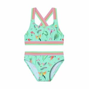 Lány fürdőruhák COLOR KIDS Bikini W. Contrast Straps, AOP-8714-Cabbage kép