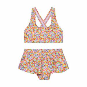 Lány fürdőruhák COLOR KIDS Bikini W. Skirt, AOP-8714-Cabbage kép