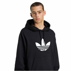 Férfi kapucnis pulóver ADIDAS ORIGINALS TREFOIL HOODY BLACK WHITE kép