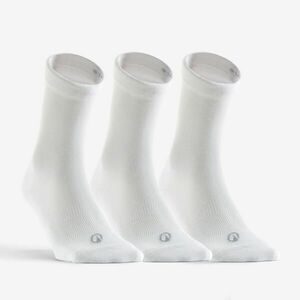 Decathlon Sportzokni RS 160, magas szárú, 3 pár, fehér kép