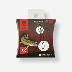 Caperlan 3 db RESIFIGHT 49 2 csatos előke ragadozó halak horgászatához, 6 kg kép