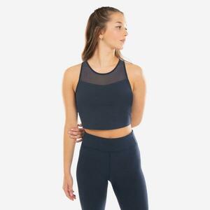 Domyos Lány crop top felső modern tánchoz beépített melltartóval, tengerészkék kép