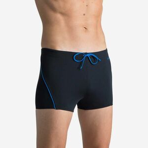 Decathlon Férfi úszónadrág, 100 Plus, fekete, kék kép