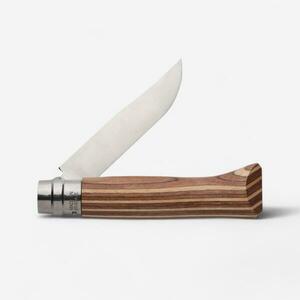 Opinel Vadászkés N°8, inox, 8, 5 cm-es pengével, rétegelt nyírfa markolat, barna kép