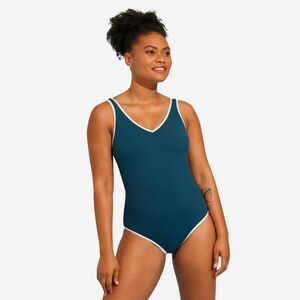 Nabaiji Női dressz vízitornához Ines, egyrészes, fehér, kék kép