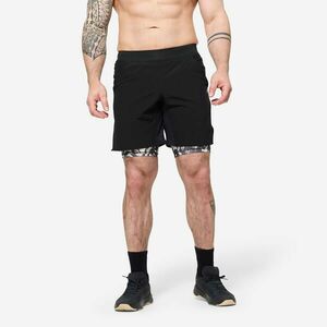Domyos Férfi fitnesz rövidnadrág, 2 az 1-ben, légáteresztő kép