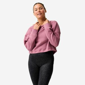 Domyos Női fitnesz crop pulóver, kényelmes és rugalmas kép