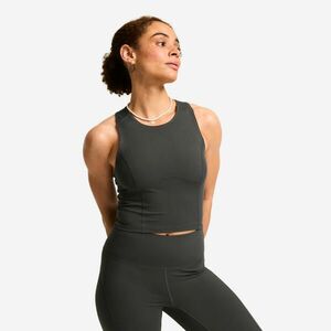 Domyos Női fitnesz ujjatlan crop top, karcsúsító kép