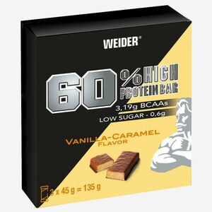 Weider Fehérjeszelet 60%, vanília-karamellás, 3 darab kép