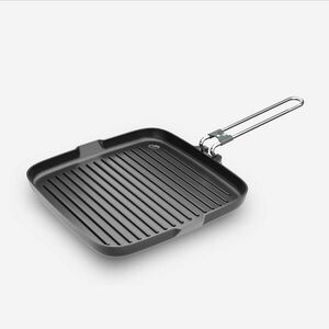 Quechua Grillserpenyő, tapadásmentes, összecsukható fogantyúval, 25 cm x - 900-as kép