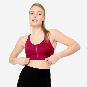 Decathlon Női sportmelltartó, erős tartású, cipzáros kép