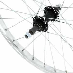 Btwin Hátsó kerék 20”-os gyerek kerékpárhoz, szimpla falú, csavaros racsnival, ezüst kép
