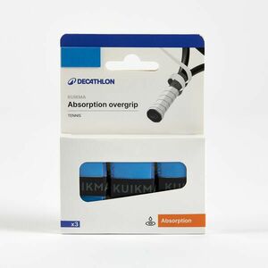 Kuikma Teniszütő fedőgrip, nedvszívó, 3 db, kék kép
