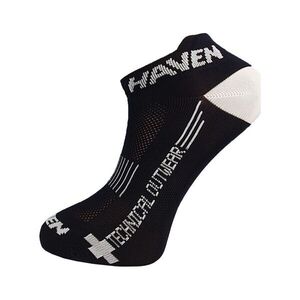 HAVEN Kerékpáros bokazokni - SNAKE SILVER NEO 2PAK - fekete/fehér kép