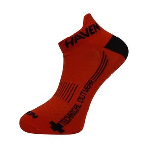 HAVEN Kerékpáros bokazokni - SNAKE SILVER NEO 2PAK - piros/fekete kép