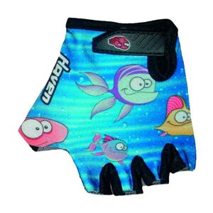 HAVEN Kerékpáros kesztyű rövid ujjal - DREAM KIDS - fekete/kék kép