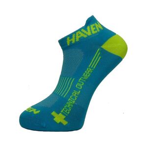HAVEN Kerékpáros bokazokni - SNAKE SILVER NEO 2PAK - kék/sárga kép