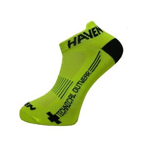 HAVEN Kerékpáros bokazokni - SNAKE SILVER NEO 2PAK - sárga/fekete kép