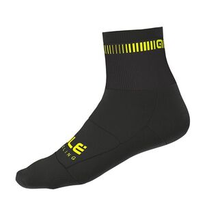ALÉ Klasszikus kerékpáros zokni - LOGO Q-SKIN - fekete/sárga kép