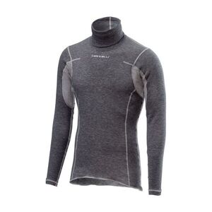 CASTELLI Hosszú ujjú kerékpáros póló - FLANDERS WARM NECK - szürke kép