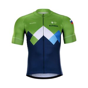 BONAVELO Rövid ujjú kerékpáros mez - SLOVENIA - kék/zöld kép