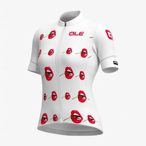 ALÉ Rövid ujjú kerékpáros mez - SMILE LADY - fehér kép