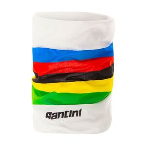 SANTINI Kerékpáros nyakmelegítő - UCI RAINBOW - fehér/szivárványos kép