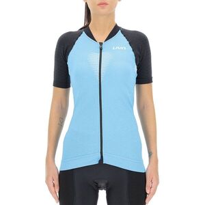 UYN Rövid ujjú kerékpáros mez - GRANFONDO LADY - antracit/világoskék kép