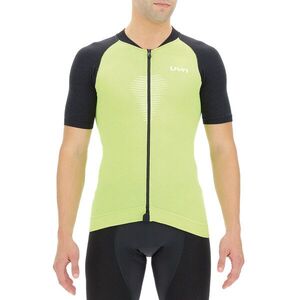 UYN Rövid ujjú kerékpáros mez - BIKING GRANFONDO - fekete/zöld kép