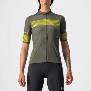 CASTELLI Rövid ujjú kerékpáros mez - FENICE LADY - sárga/zöld kép