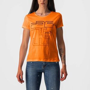 CASTELLI Rövid ujjú kerékpáros póló - BELLAGIO TEE LADY - narancssárga kép