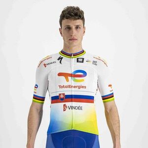 SPORTFUL Rövid ujjú kerékpáros mez - TOTAL ENERGIES 2022 - sárga/narancssárga/fehér/kék kép