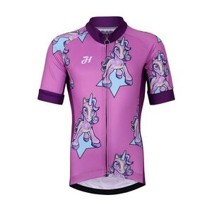 HOLOKOLO Rövid ujjú kerékpáros mez - UNICORNS KIDS - rózsaszín/színes kép