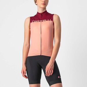 CASTELLI Ujjatlan kerékpáros mez - VELOCISSIMA LADY - bordó/rózsaszín kép