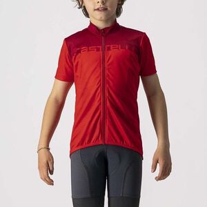 CASTELLI Rövid ujjú kerékpáros mez - NEO PROLOGO KIDS - piros kép