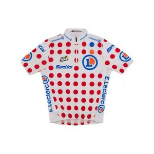 SANTINI Rövid ujjú kerékpáros mez - TOUR DE FRANCE - fehér/piros kép