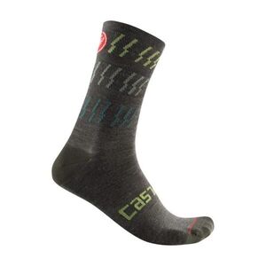 CASTELLI Klasszikus kerékpáros zokni - MID WINTER 18 - zöld kép