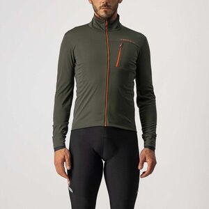 CASTELLI Kerékpáros dzseki béléssel - GO WINTER - zöld kép