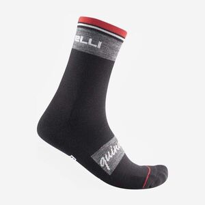 CASTELLI Klasszikus kerékpáros zokni - QUINDICI SOFT MERINO - fekete kép