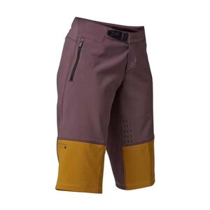 FOX Rövid kerékpáros nadrág kantár nélkül - DEFEND SHORTS LADY - barna kép