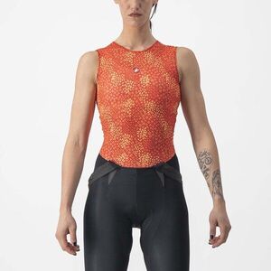 CASTELLI Ujjatlan kerékpáros póló - PRO MESH 4 W LADY - narancssárga kép