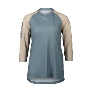 POC Rövid ujjú kerékpáros mez - MTB PURE 3/4 LADY - világoskék/bézs kép